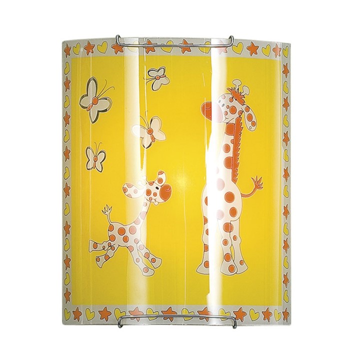 Светильник "Жирафы" 1x100Вт E27 желтый 22x10x26см