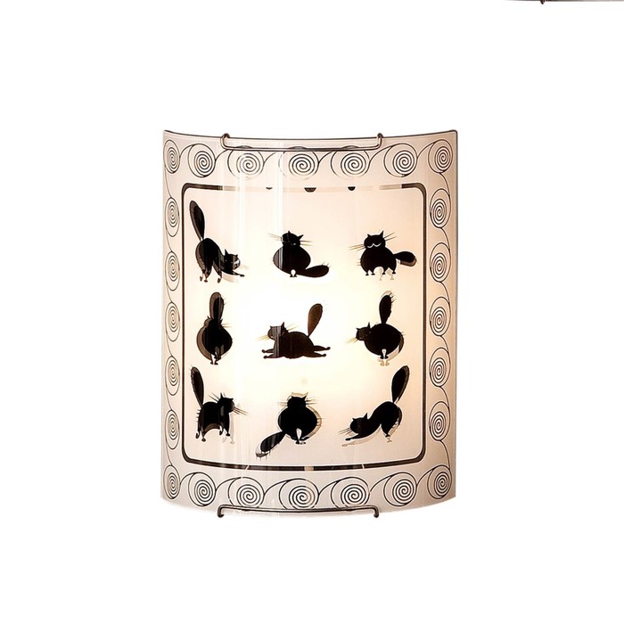 Светильник "Коты" 1x100Вт E27 белый 22x10x26см