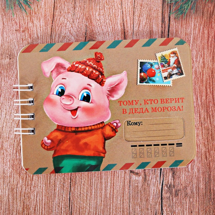 Блокнот "Тому, кто верит в Деда Мороза", 20 листов, А7