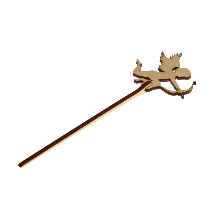 Топпер "Купидон" из фанеры, 6x6 см (ТПР-393)