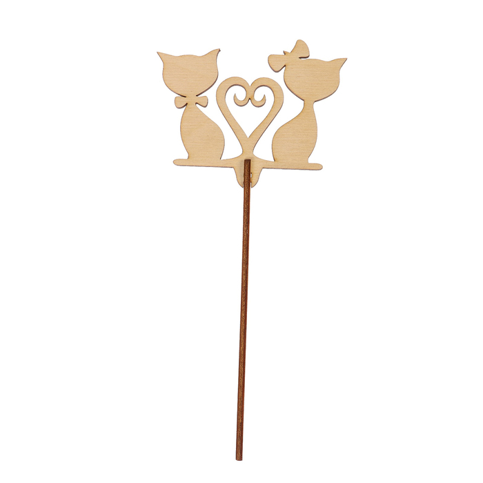 Топпер "Коты" из фанеры, 8,5x6 см (ТПР-391)