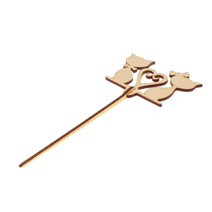 Топпер "Коты" из фанеры, 8,5x6 см (ТПР-391)