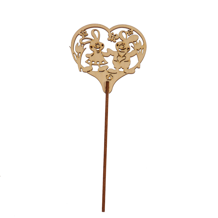 Топпер "Валентинка" из фанеры, 7,5x8 см (ТПР-379)