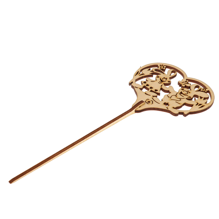 Топпер "Валентинка" из фанеры, 7,5x8 см (ТПР-379)