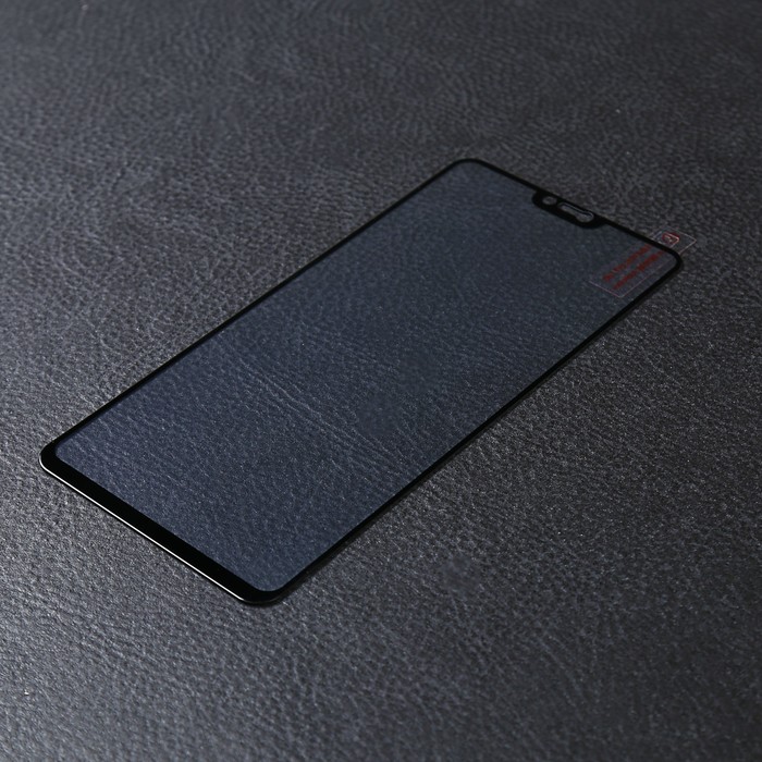 Стекло закаленное с цветной рамкой (fullscreen) для OPPO F7 DF oColor-03 (black)