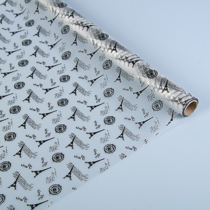 Пленка матовая "Париж", черный, 0,7 х 10 м