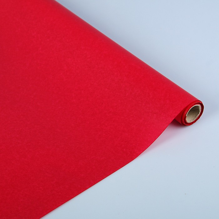 Пергамент флористический вощеный, бордовый, 0,5 х 10 м