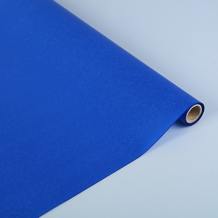 Пергамент флористический вощеный, кобальт, 0,5 х 10 м