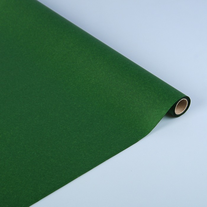 Пергамент флористический вощеный, хвойно-зеленый, 0,5 х 10 м