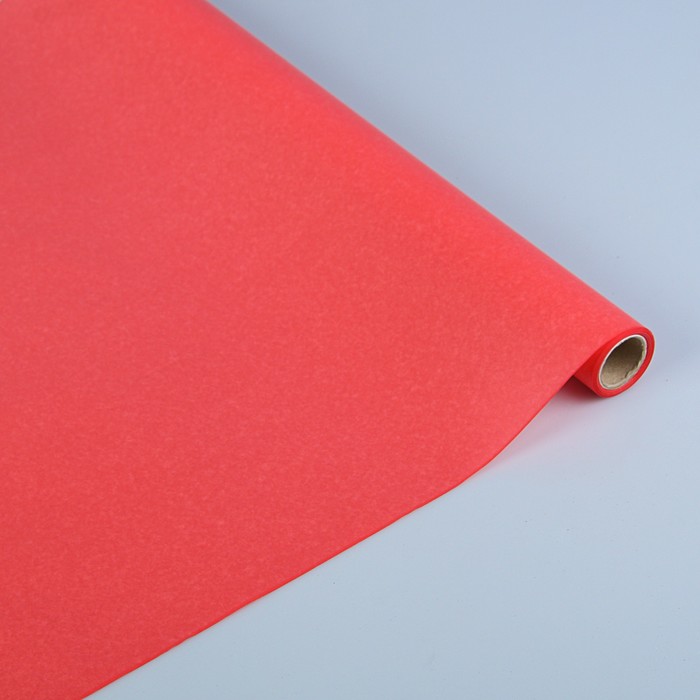 Пергамент флористический вощеный, коралловый, 0,5 х 10 м