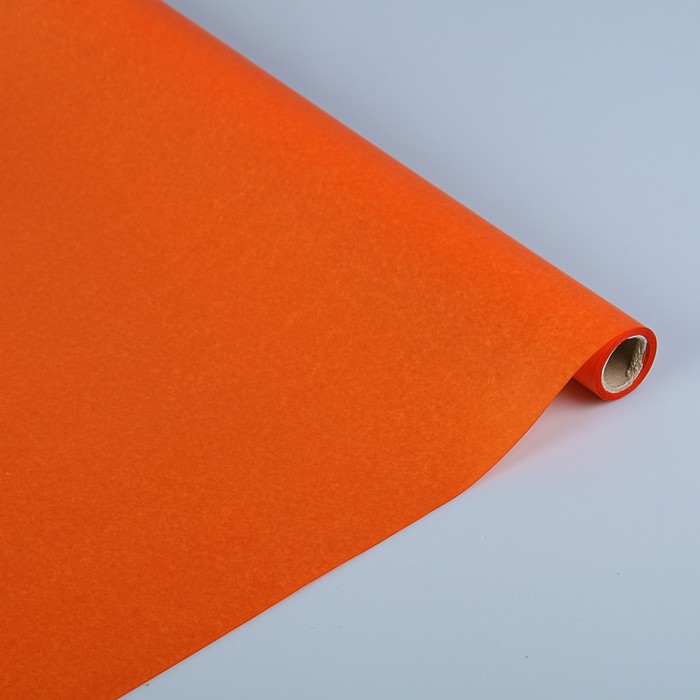Пергамент флористический вощеный, морковный, 0,5 х 10 м