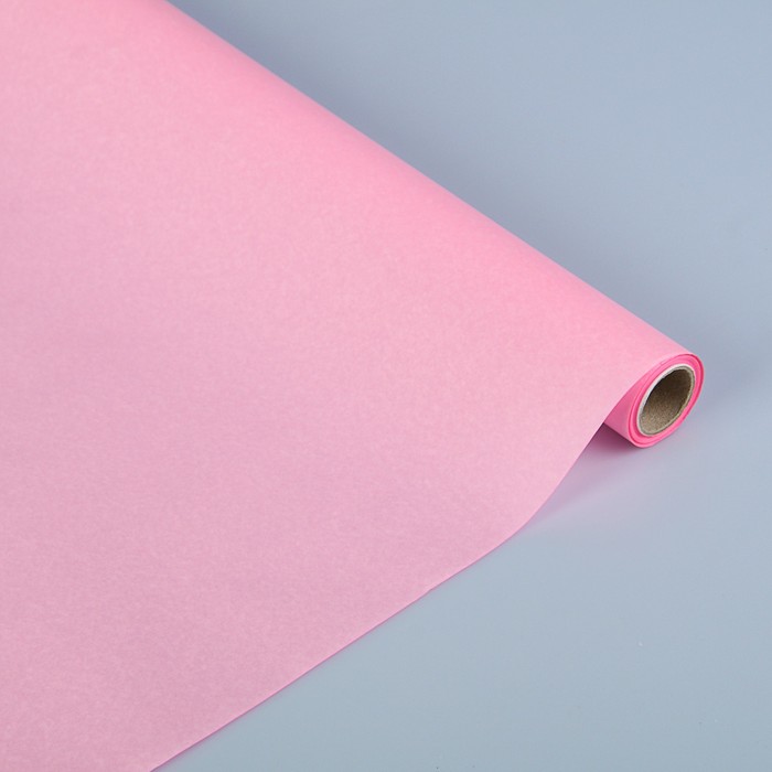 Пергамент флористический вощеный, розовый, 0,5 х 10 м