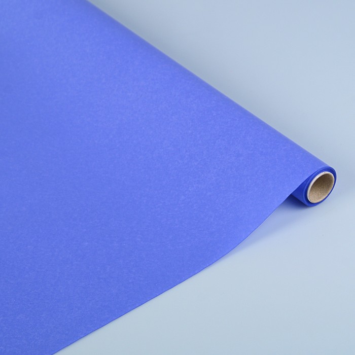 Пергамент флористический вощеный, синий, 0,5 х 10 м