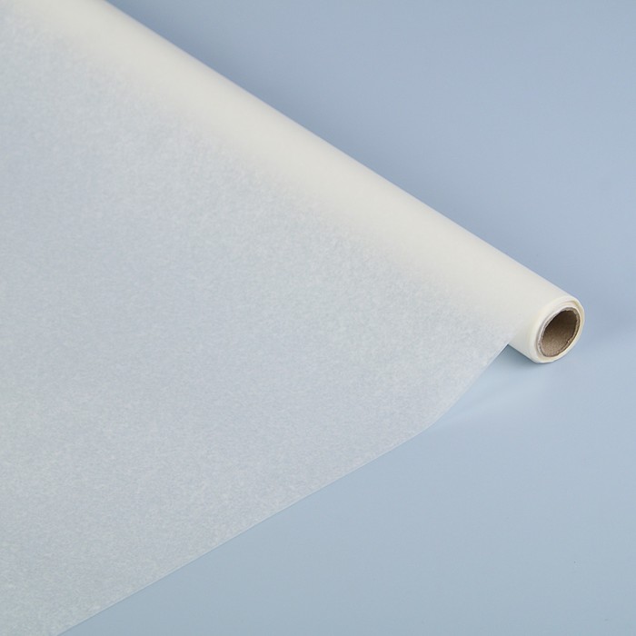 Пергамент флористический вощеный, белый, 0,5 х 10 м