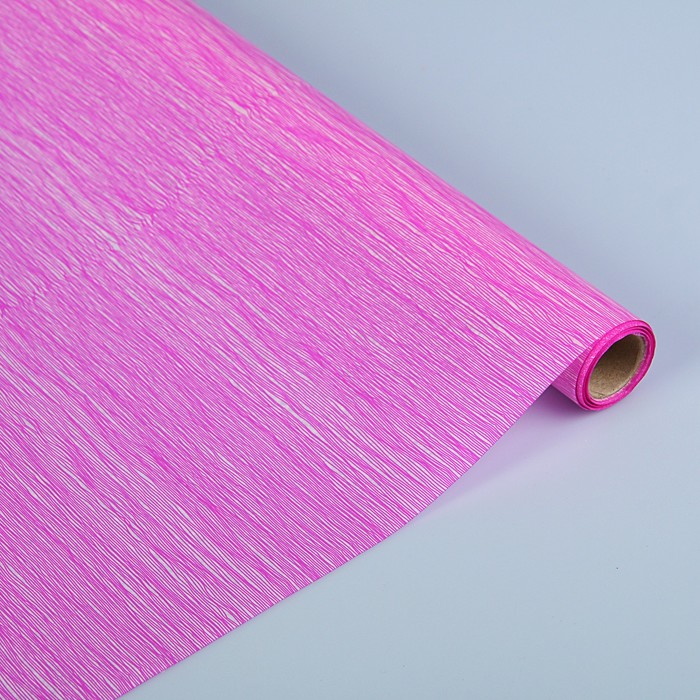 Пергамент флористический вощеный "Джутовые нити", фуксия, 0,5 х 10 м