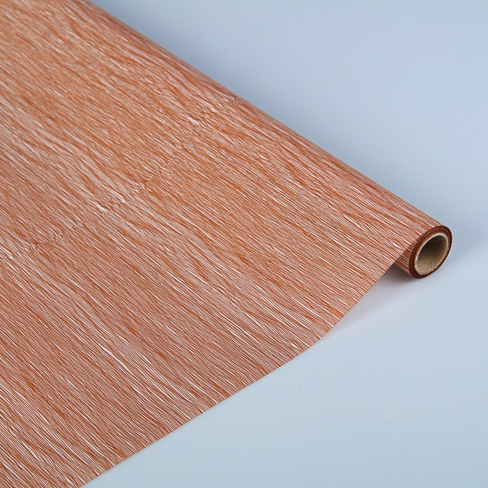 Пергамент флористический вощеный "Джутовые нити", молочный шоколад, 0,5 х 10 м