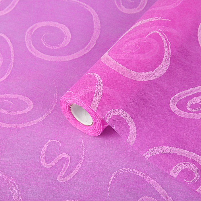 Фетр рельефный "Завитки", фуксия, 0,5 х 10 м
