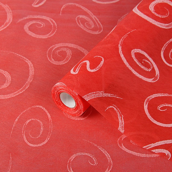 Фетр рельефный "Завитки", красный, 0,5 х 10 м