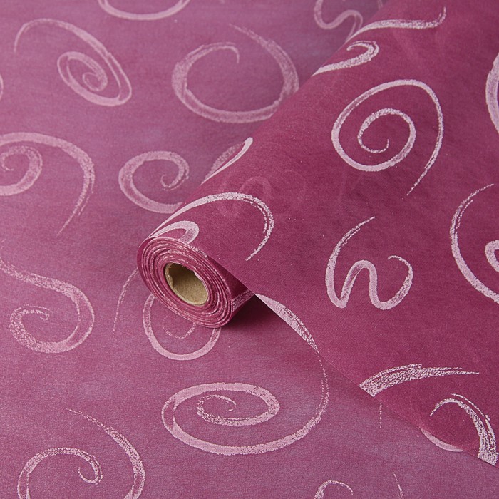 Фетр рельефный "Завитки", баклажановый, 0,5 х 10 м