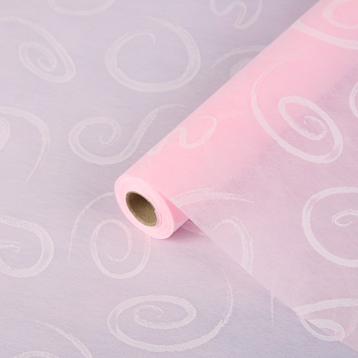 Фетр рельефный "Завитки", розовый, 0,5 х 10 м