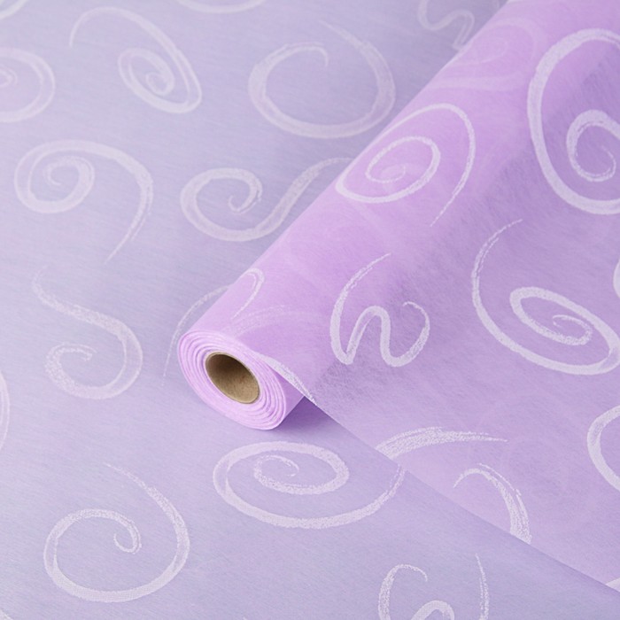 Фетр рельефный "Завитки", сиреневый, 0,5 х 10 м
