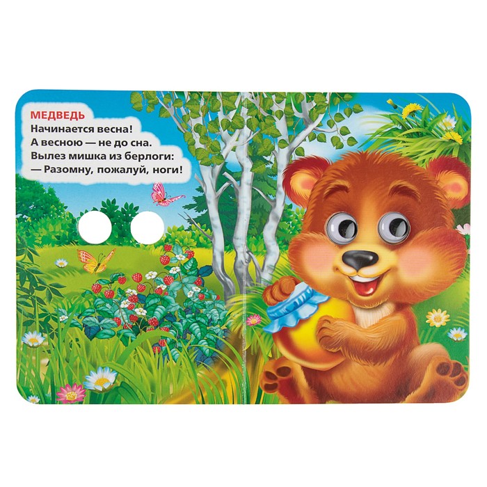 Книжка с глазками А6. Лесные животные. (110*150мм). Дружинина М.