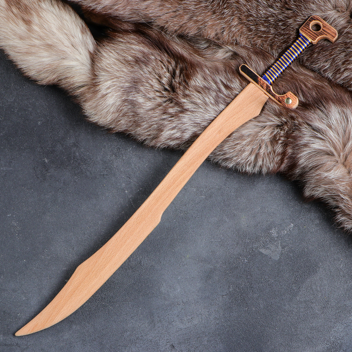 Сувенирное деревянное оружие "Меч персидский", массив бука, 65 см, микс