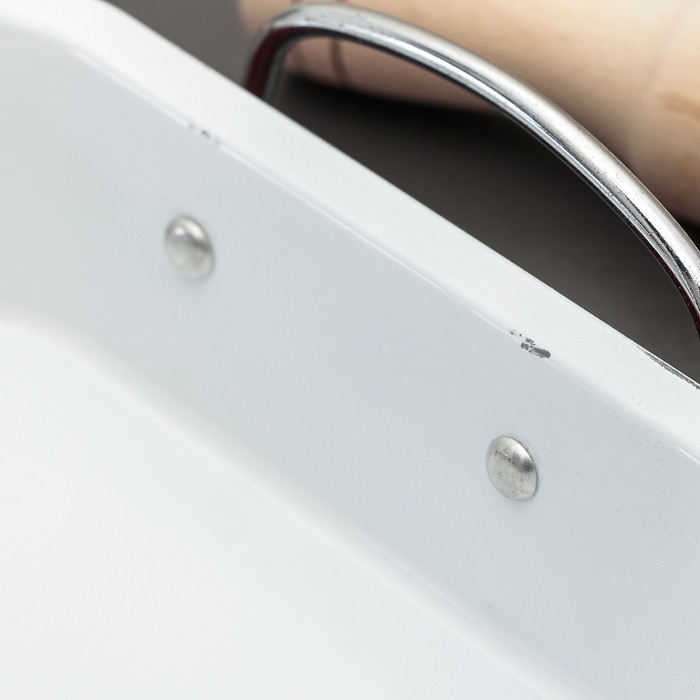 Форма для выпечки с керам покрытием "Прямоугольник. Флёри" с ручками 22х32х4 смУЦЕНКА