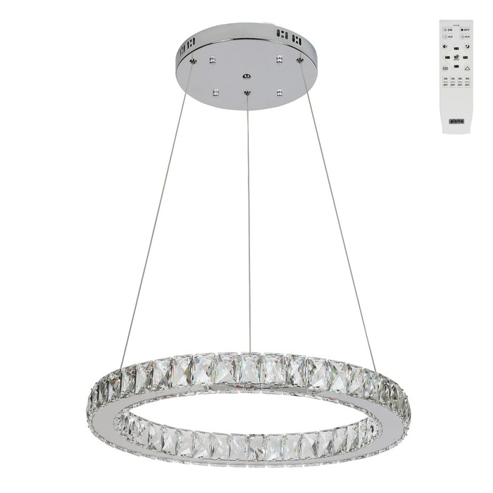 Люстра Olimpia 80Вт LED хром 67x67x11см