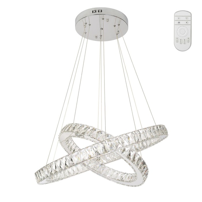 Люстра Olimpia 120Вт LED хром 77x77x11см