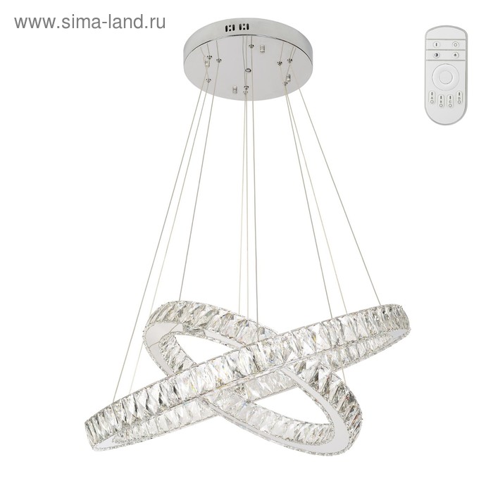 Люстра Olimpia 120Вт LED хром 77x77x11см