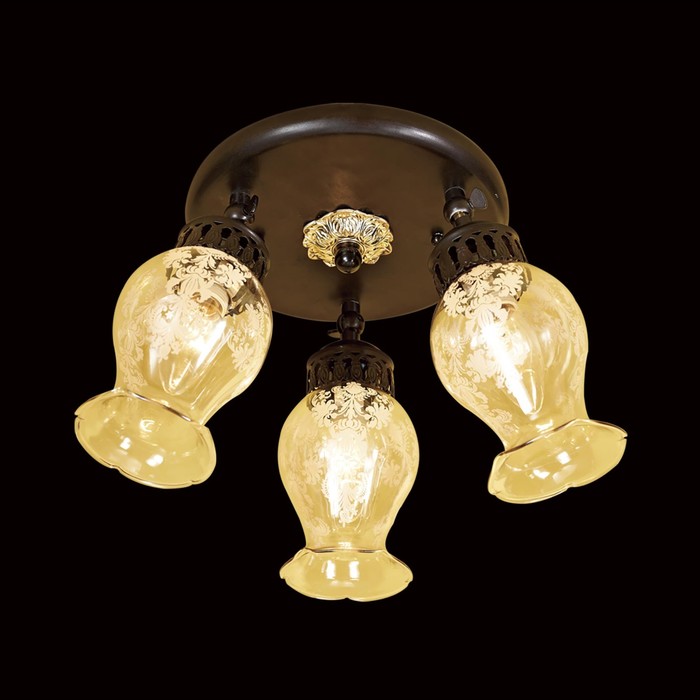 Светильник "Метафора" 3x60Вт E14 кофе 24,5x24,5x33,5см