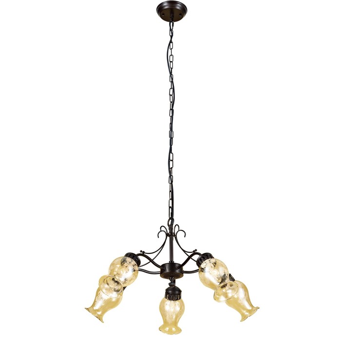 Люстра "Метафора" 5x60Вт E14 кофе 48x48x28см