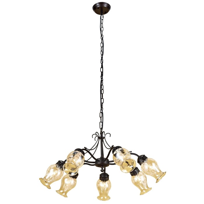 Люстра "Метафора" 7x60Вт E14 кофе 58x58x31см