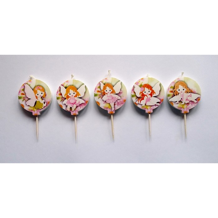 Набор свечей в торт "Фея", 5 шт