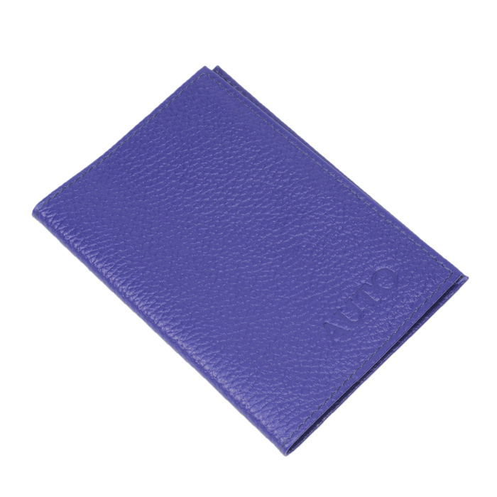 Обложка для автодокументов, цвет васильковый