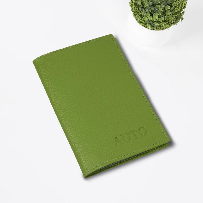 Обложка для автодокументов, цвет салатовый