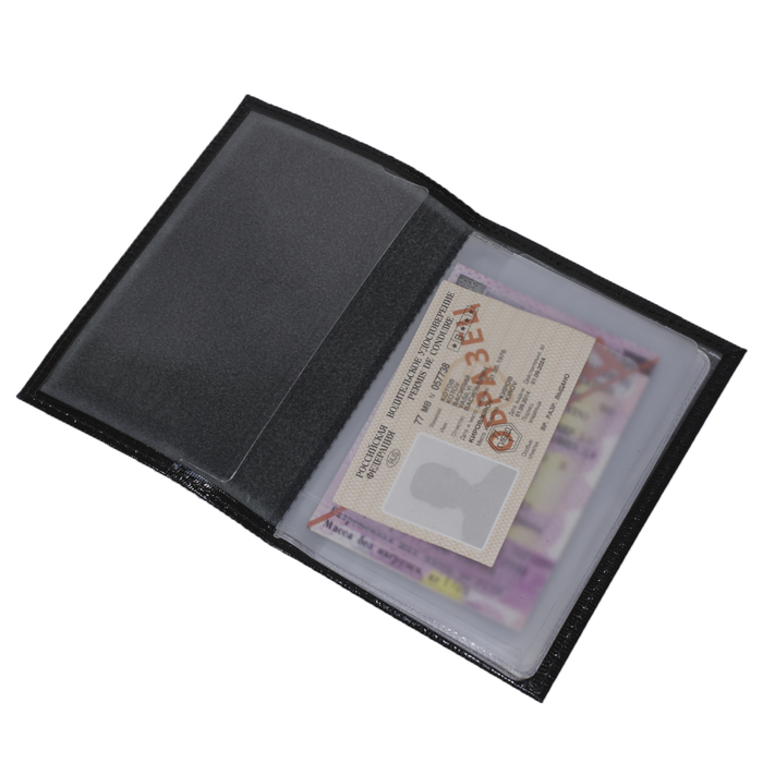 Обложка для автодокументов, цвет чёрный