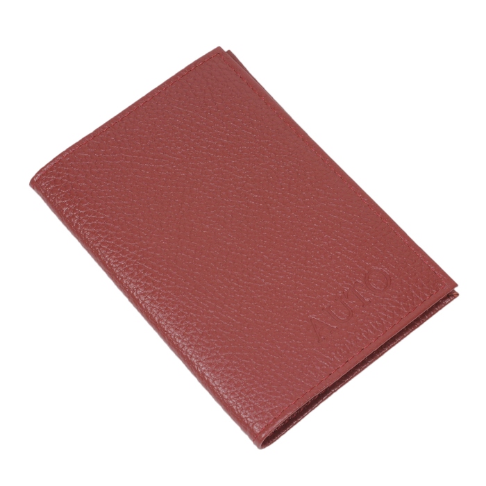 Обложка для автодокументов, отдел для паспорта, цвет красный