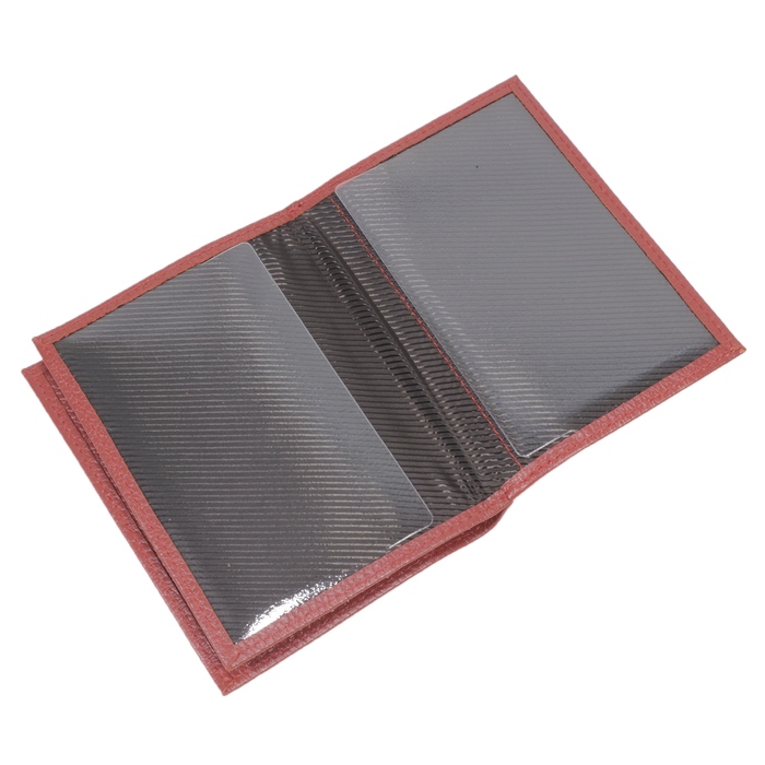 Обложка для автодокументов, отдел для паспорта, цвет красный