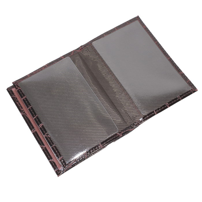 Обложка для автодокументов, отдел для паспорта, цвет бордовый