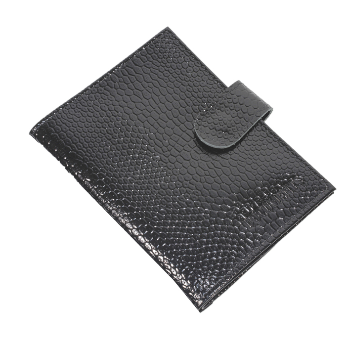 Обложка для автодокументов, отдел для паспорта, цвет чёрный