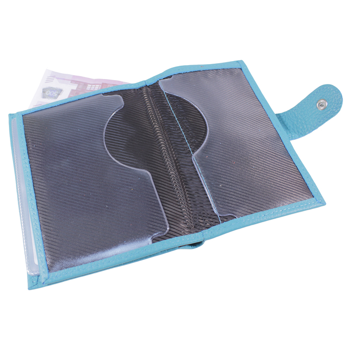 Обложка для автодокументов, отдел для паспорта, для купюр, цвет бирюзовый