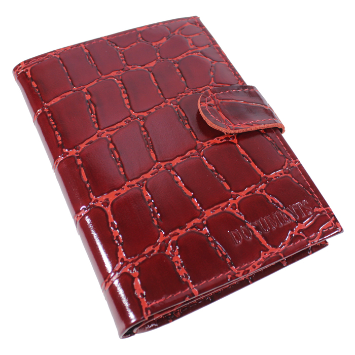 Обложка для автодокументов, отдел для паспорта, для купюр, цвет красный