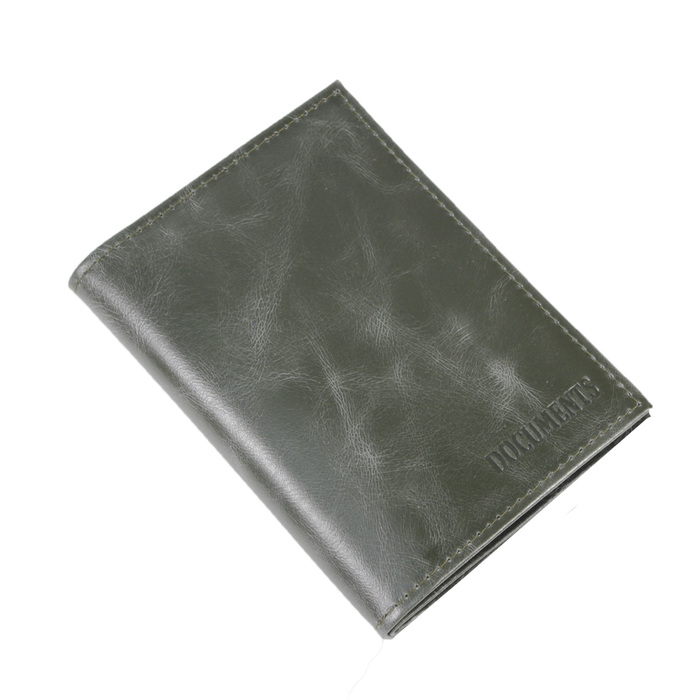 Обложка для автодокументов, отдел для паспорта, для кредитных карт, цвет зелёный