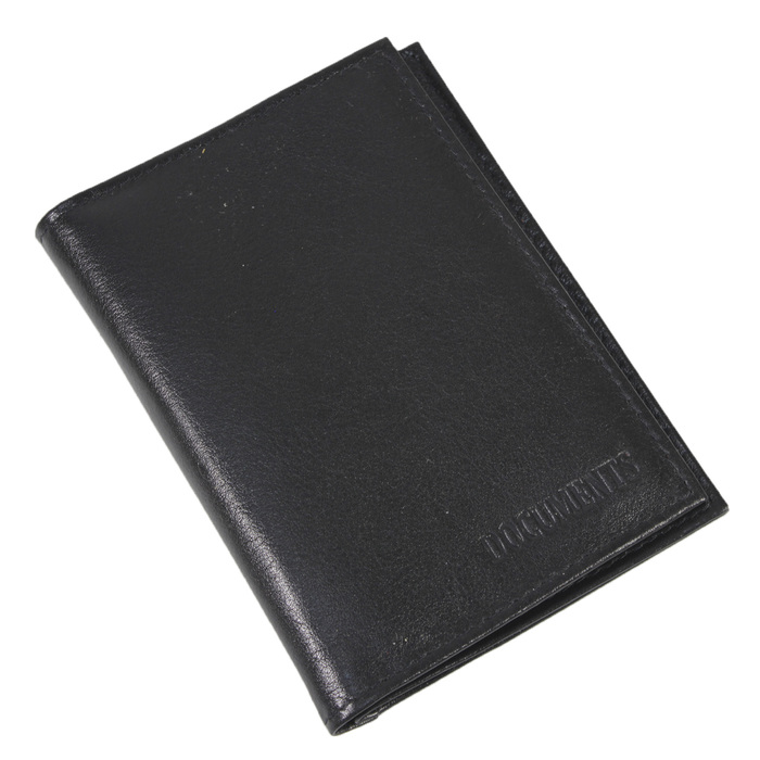 Обложка для автодокументов, отдел для паспорта, для кредитных карт, цвет чёрный