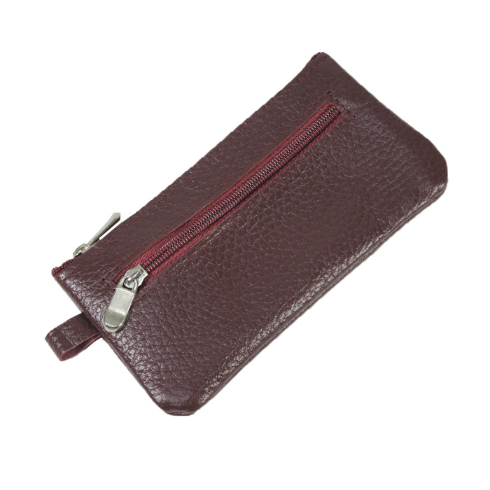 Ключница на молнии, цвет бордовый