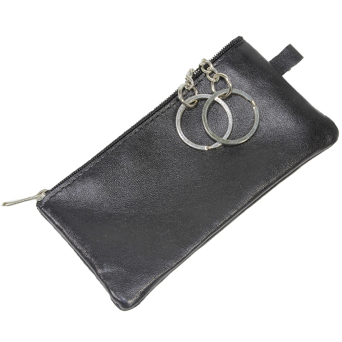 Ключница на молнии, цвет чёрный