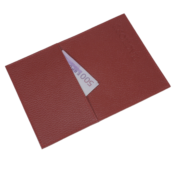 Обложка для паспорта с карманом, цвет красный