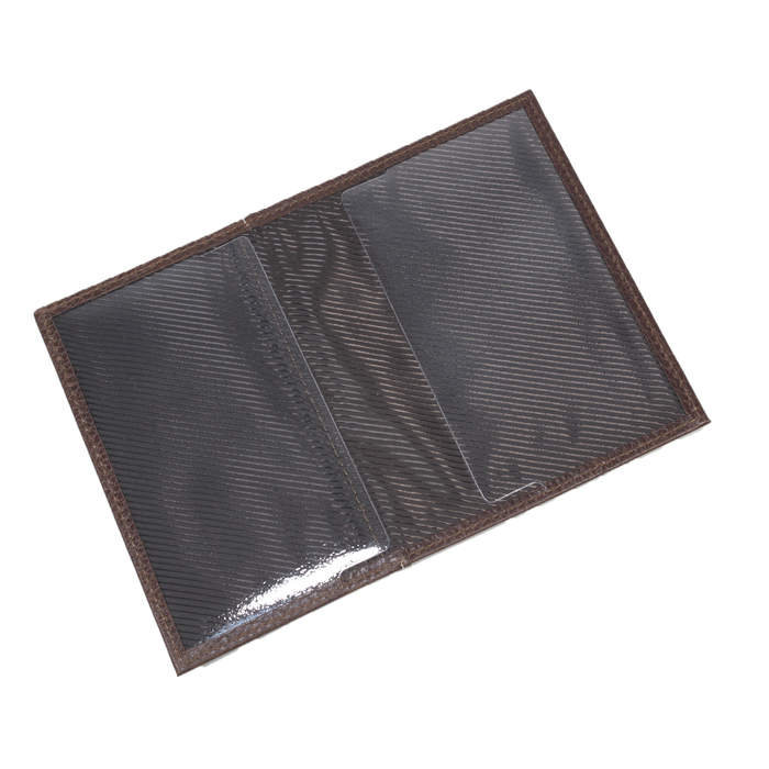 Обложка для паспорта с карманом, цвет коричневый